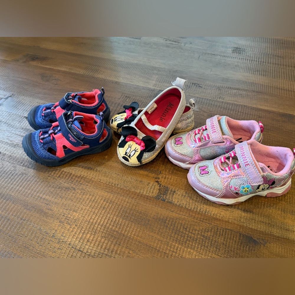 Gold and Pink Kids Slip-On & Sneaker Shoes